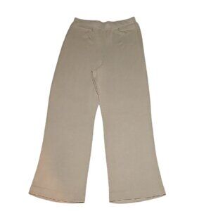 Talbots Womens size S Sweater Knit Pull on Pants Beige Classic Preppy Quiet VTG